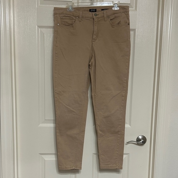 Jones New York Women's Khakis Tan Lexington Ankle Stretch Pants Cropped sz 12 - Picture 1 of 11